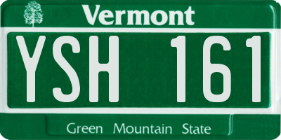 VT license plate YSH161