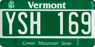 VT license plate YSH169