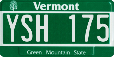 VT license plate YSH175
