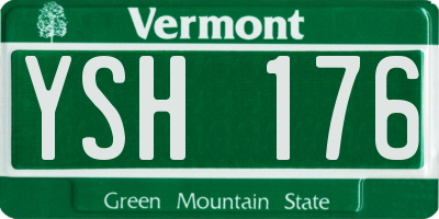 VT license plate YSH176
