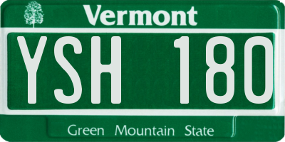 VT license plate YSH180