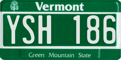 VT license plate YSH186