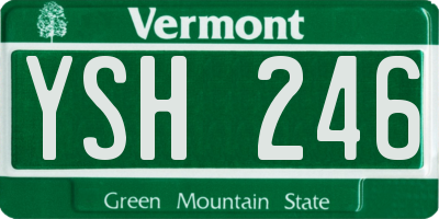 VT license plate YSH246