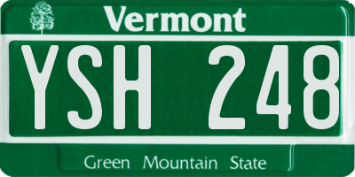 VT license plate YSH248