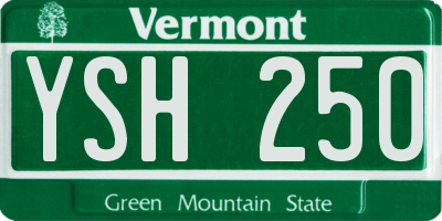 VT license plate YSH250