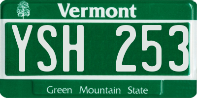 VT license plate YSH253