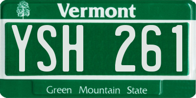 VT license plate YSH261