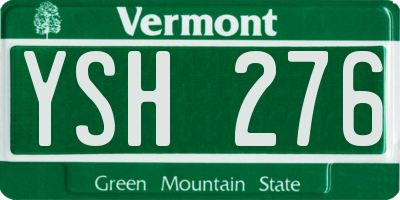 VT license plate YSH276