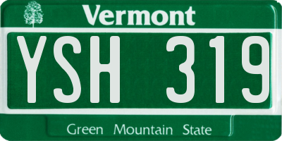 VT license plate YSH319