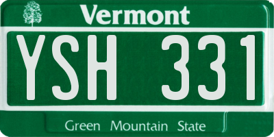 VT license plate YSH331