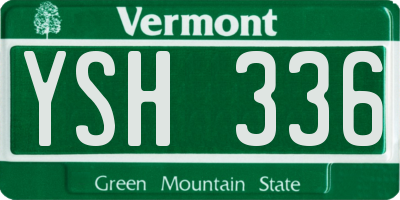 VT license plate YSH336