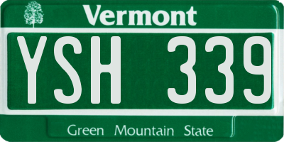 VT license plate YSH339