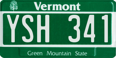 VT license plate YSH341