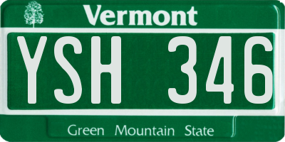 VT license plate YSH346