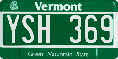VT license plate YSH369