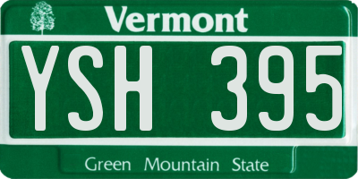 VT license plate YSH395