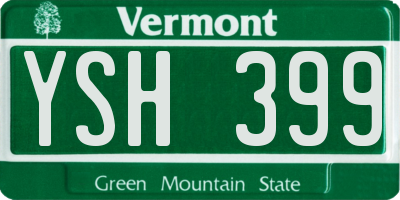 VT license plate YSH399