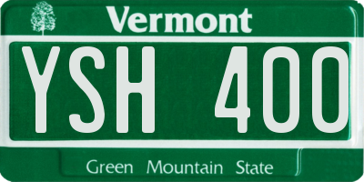 VT license plate YSH400