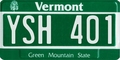 VT license plate YSH401