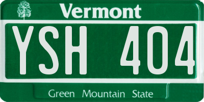 VT license plate YSH404