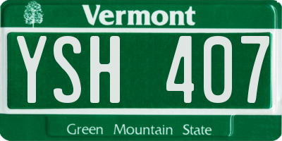 VT license plate YSH407