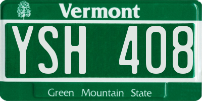 VT license plate YSH408