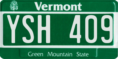 VT license plate YSH409