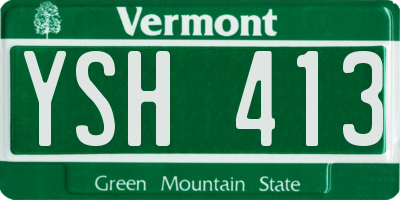 VT license plate YSH413