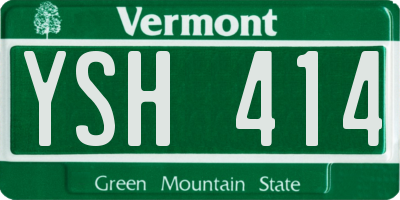 VT license plate YSH414