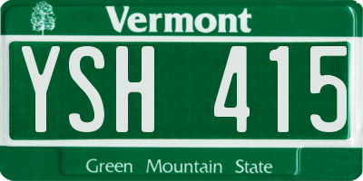 VT license plate YSH415