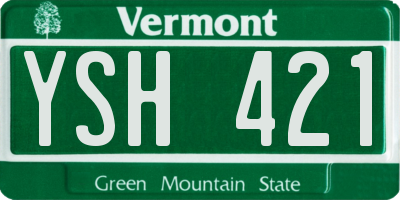 VT license plate YSH421