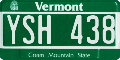VT license plate YSH438
