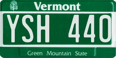 VT license plate YSH440