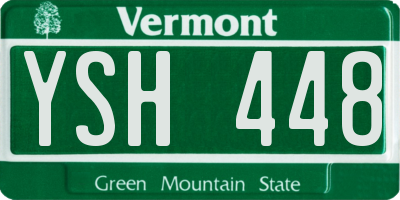 VT license plate YSH448