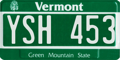 VT license plate YSH453