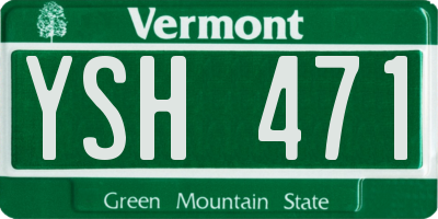 VT license plate YSH471