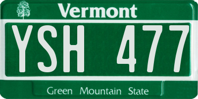 VT license plate YSH477