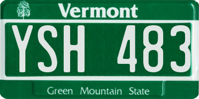 VT license plate YSH483