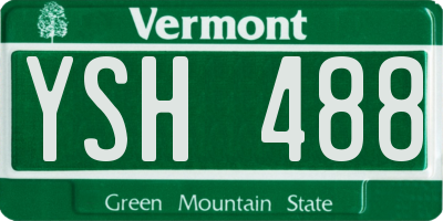 VT license plate YSH488
