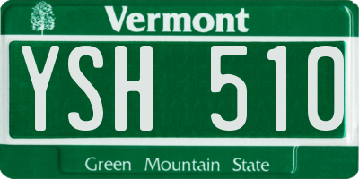 VT license plate YSH510