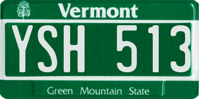VT license plate YSH513