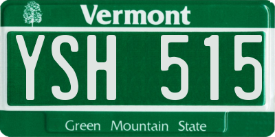 VT license plate YSH515