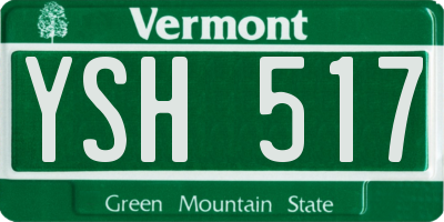 VT license plate YSH517