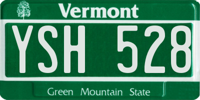 VT license plate YSH528