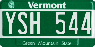 VT license plate YSH544