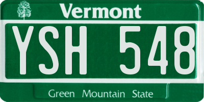 VT license plate YSH548