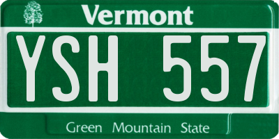 VT license plate YSH557