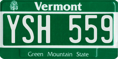 VT license plate YSH559