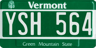 VT license plate YSH564