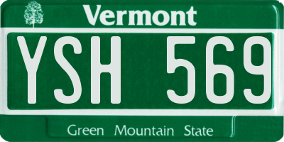 VT license plate YSH569